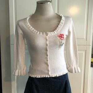 White cardigan size L